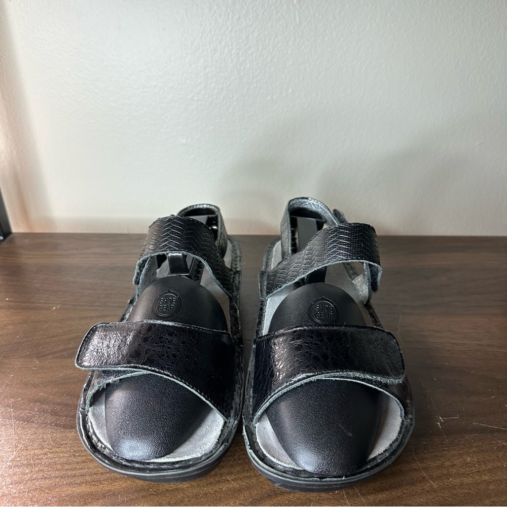 Alegria Black Leather Verona Sandals Sz 38 - Picture 4 of 7